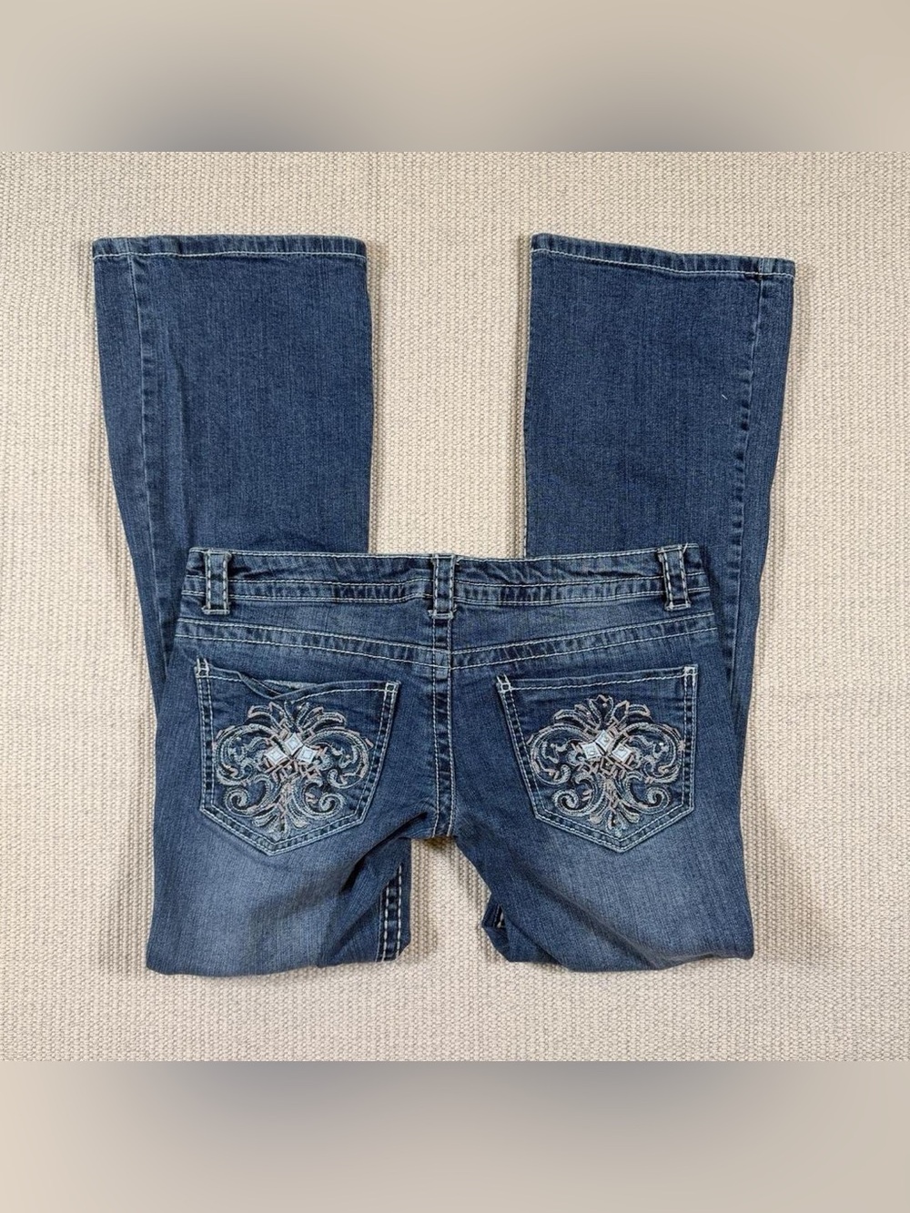 Y2K Low Rise Bootcut Blue Jeans